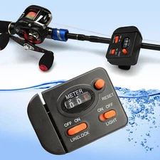 Fishing Line Length Counter Fishing Line Depth Finder Fishing Tackle Tool Black