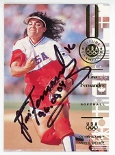 1996 -LISA FERNANDEZ- GUARANTEED Signed/Autograph/Auto Upper Deck Olympics Card