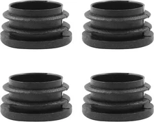 4 Pack 1-1/4 Inch (32Mm) round Plastic Hole Plugs, Black Pipe Tubing End Cap for