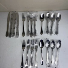 20Pc Cuisinart Elite BRIDGET CFE 20PBR Silverware Stainless Flatware Serv 4 NEW
