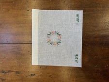 SET Of Floral Ornaments Needlepoint Canvas both 7x7   Handpainted 2 For 1