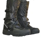 RKSPORTS MENS MOTORCYCLE MOTORBIKE ADVENTURE BLACK LEATHER  BOOTS
