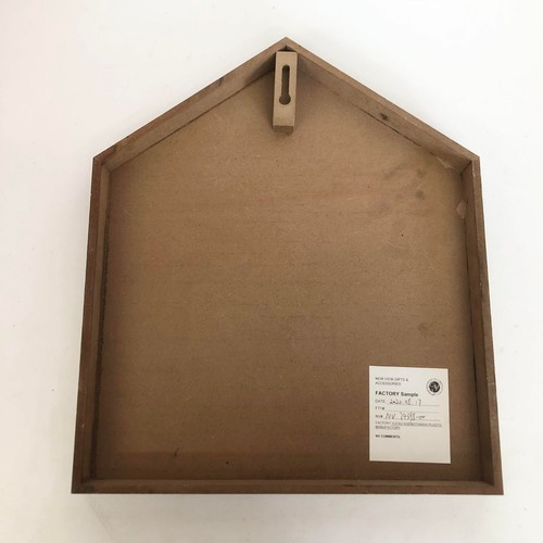 House Shaped Wooden Letter Board Hanging 12 x 14 ", NO LETTERS INCLUDED, Brown - Picture 6 of 11