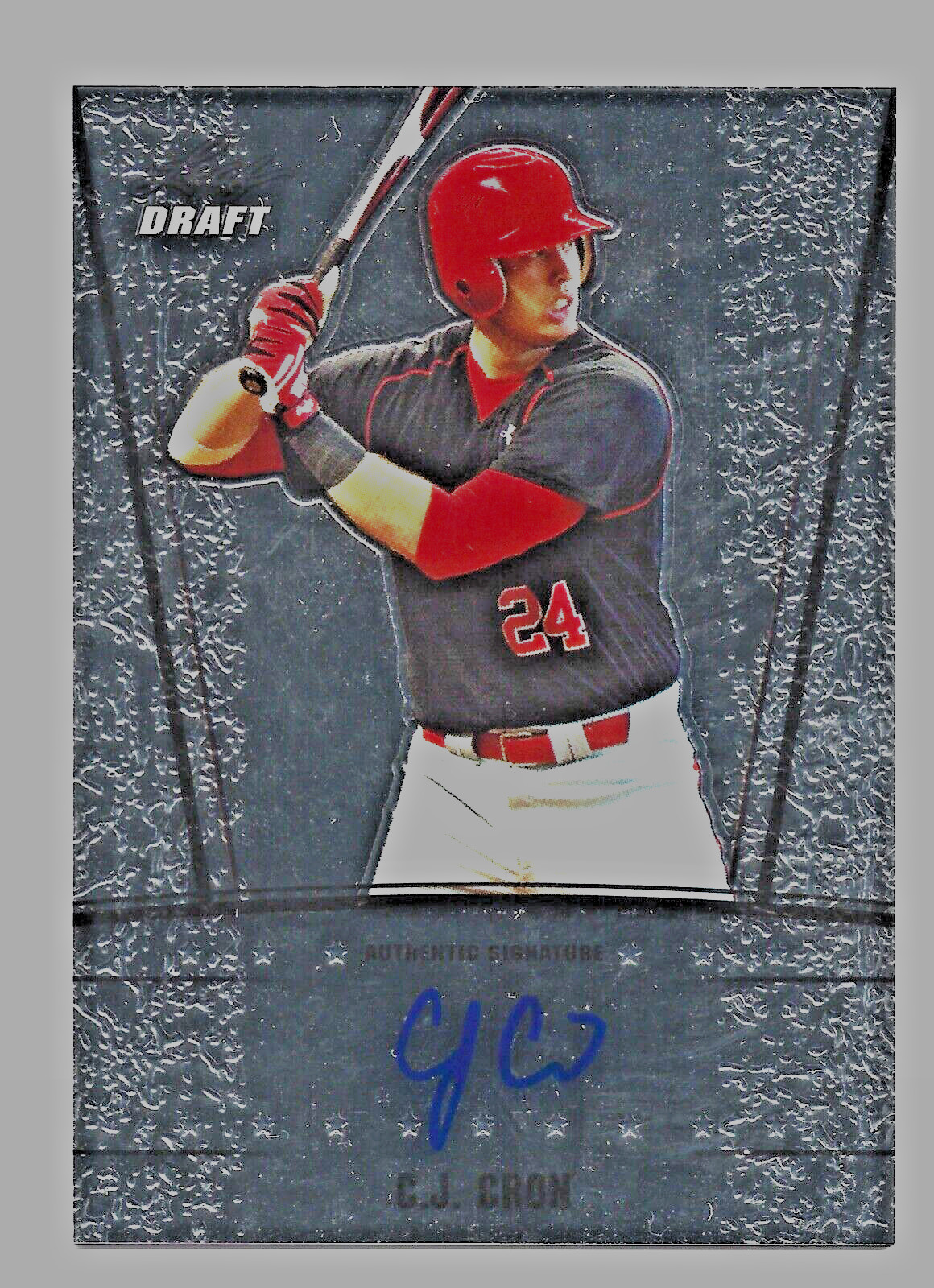 C.J. Cron AUTOGRAPH Los Angeles Angels 2011 Leaf Metal Draft AUTO Baseball CJ LA
