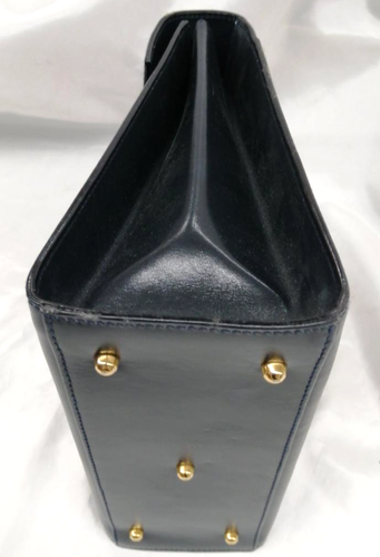 Gucci Lady Lock Top Handle Handbag Black Leather w/ Key & Mirror Used Authentic - Picture 12 of 24