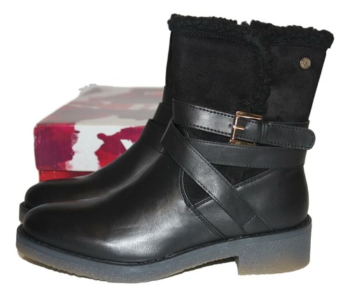 Zapatos de marca Xti de diseño botines de invierno señora botines zapatos negros - Imagen 3 de 9