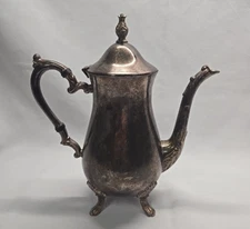 Vintage International Silver Company Footed Silverplate Teapot