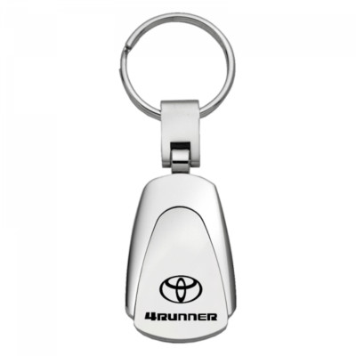 Toyota 4runner Logo Satin Chrome Teardrop Key Chain Fob Ring Official ...