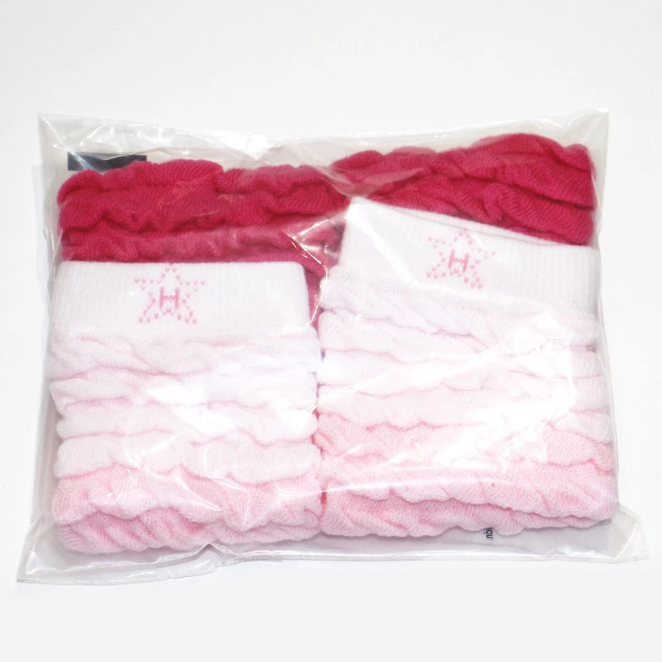 Calentadores de piernas con volantes ombre para niñas en disfraz de baile rosa Foto 3 de 3