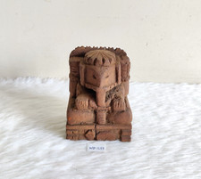 Antik Handgefertigt Lord Ganesha Ganesh Figur Statue Holz Alt Sammlerst&uuml;ck WD533