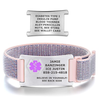 Divoti Medical Alert ID Bracelets -  Easy-to-Wear, Adjustable, Style / Sizes