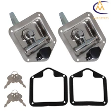 Trailer Door Latch T-Handle Locking For Camper RV Truck Tool Box w/ Key