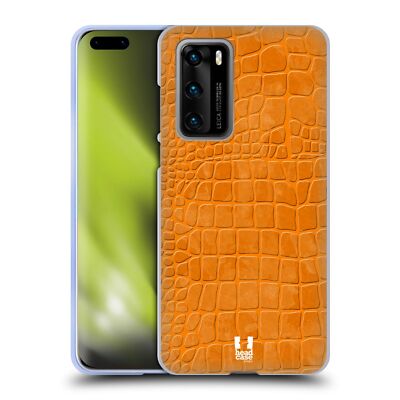 HEAD CASE DESIGNS CROCODILE SKIN PATTERN SOFT GEL CASE FOR HUAWEI PHONES 4