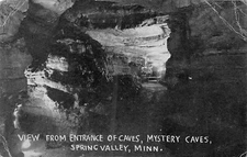 View From Entrance Spring Valley Minnesota Mystery Caves UDB c1905 Postcard