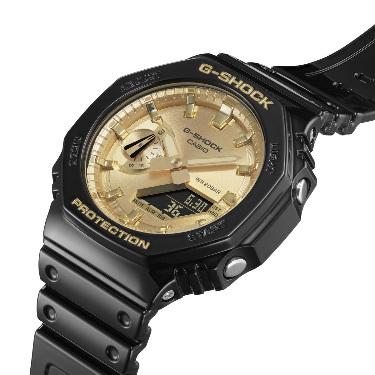 Casio G-Shock GA-2100GB-1AJF Black x Gold Carbon Core Analog