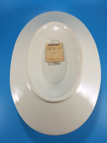 Vintage LENOX USA Amethyst Gravy Boat & Attached Underplate Bamberger's Sticker - Picture 14 of 15