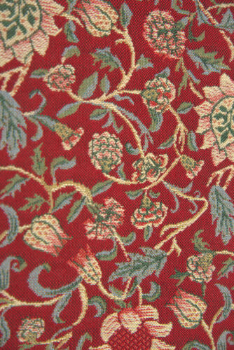 William Morris Design 45x13 in Belgischer Tischläufer - Fleur de Morris Rot - Bild 2 von 3