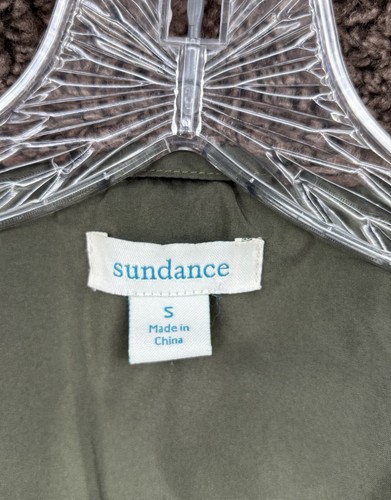 Sundance Catalog Kaia Sherpa Vest Brown Green Pockets Lined Women’s S - Picture 5 of 12