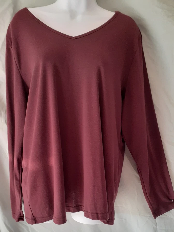 Charter Club Pink Pajama Top  Short Sleeve 2X 48" BUST  - Image 2 of 4