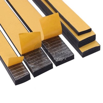 Self Adhesive Backed Seal EPDM Foam Rubber Strip 5mm-100mm width 1mm-40mm Thick
