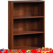 3-Shelf Adjustable Bookcase Stylish Storage Solution Home Office Bedroom Decor