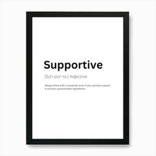 Listing image for Supportive Definition Meaning 1 Art Framed Wall Art Poster Canvas Print Picture
