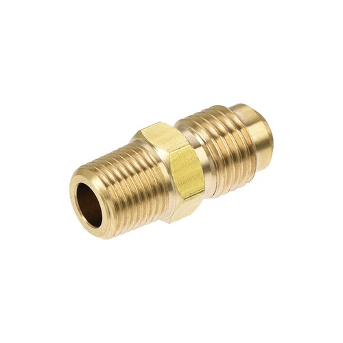 uxcell Brass Pipe fitting, 1/4 SAE Flare to 1/8NPT 1/8 NPT,