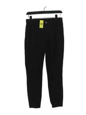 Uniqlo Women's Suit Trousers M Black Cotton with Elastane, Polyester Dress Pants
