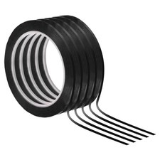 1/8" x 72 Yards Whiteboard Tape, 5 Pack PET Dry Erase Tape, Black