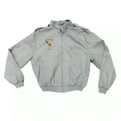 90s Shriners Kaaba Moulton Bomber Jacket - Gray Full Zip XL
