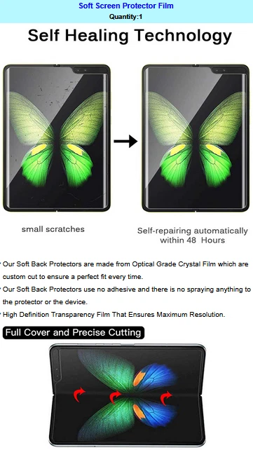 Clear Soft Screen Protector Hard PC Cover Case for Samsung Galaxy Fold SM-F900U - Image 2 of 2