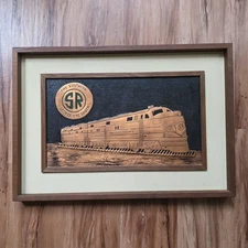 Southern Railway Railroad Crescent Train Framed Copper Style