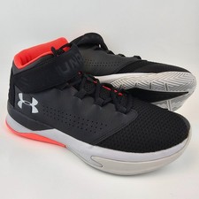 Under Armour Get B Zee Black Red Basketball Shoes Mid Top Boys Youth Size 5Y