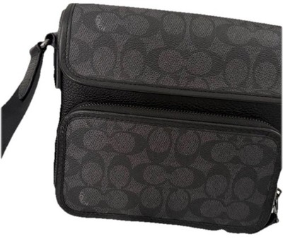 COACH CZ396 SULLIVAN Flap Crossbody Signature Canvas &Leather