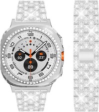 Bling Rhinestone Metal Bands Case for Samsung Galaxy Watch Ultra 47mm