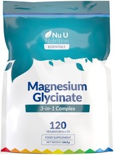 Magnesium Glycinate 3-in-1 Complex 1813mg - 120 Vegan Capsules - Triple High ... 0.09 per thousand milligrams