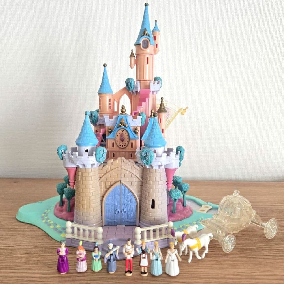 Cinderella Castle Polly Pocket Disney Retro Complete Used Damaged