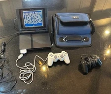 Sony Playstation 2 PS2 Slim with Joytech 8" LCD Screen Tested Works Rare+remote