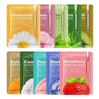 10pcs Korean Natural Moisturising Hydrating Face Mask Sheet Facial Mask Pack