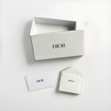 Authentic CHRISTIAN DIOR Empty White Textured Sunglasses Gift Box Extras AS IS