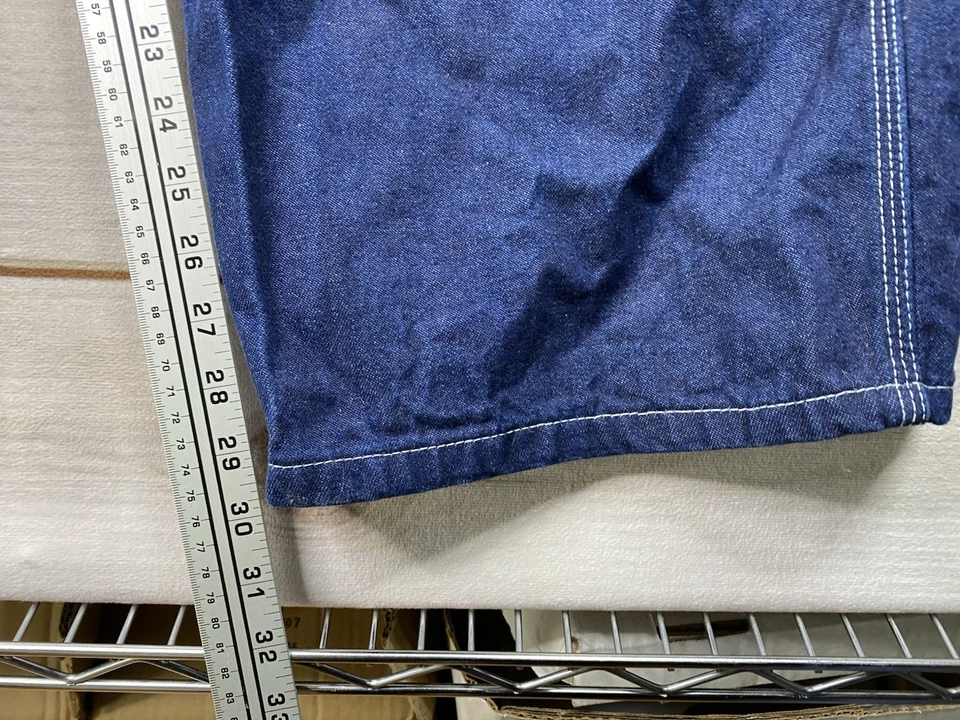 Dickies Bib Overalls Mens 50x30 Dark Wash Denim Carpenter Farmer Ranch Workwear - Image 4 of 4