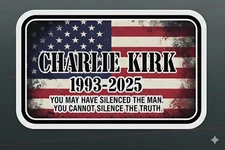 Charlie Kirk Tribute Vinyl Sticker Decal – 5 Inch | Can't Silence The Truth