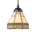 Tiffany Style Hanging Ceiling Light Vintage Mission Pendant Lamp Stained Glass
