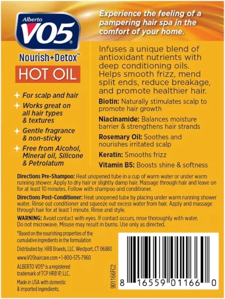 V05 Hair Care Essentials - 保湿热油,2 件装 (0.5 液量盎司每件) — 第 4/4 张图片