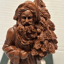 Vintage Red Mill Santa Claus Resin Figurine New In Box Handcrafted Signed 7.5 In