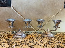 Vintage Farberware pair of classic Art Deco candelabras. made in USA