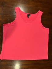 Maggie Barnes Essentials Plus Size Summer Top Woman’s 2X  22/24W Coral Color