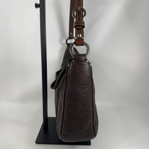 Coach Chelsea Brown Pebbled Leather Shoulder Bag F10890 - Picture 5 of 14