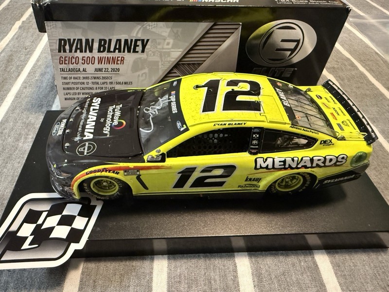 Ryan Blaney Signed #12 Menards 2020 Talladega Win Elite