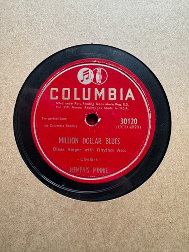 78 U/min Blues, Memphis Minnie 'Million Dollar Blues / Daybreak Blues' Columbia!